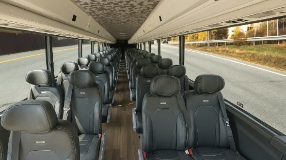 Interior of Charter Bus Company Encinitas's 15 Passenger Minibus in Encinitas