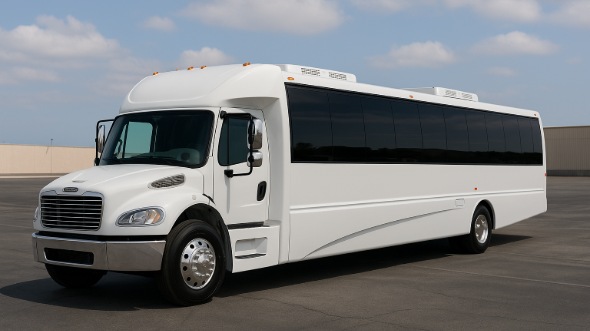 Exterior of Charter Bus Company Encinitas's 28 Passenger Mini bus in Encinitas