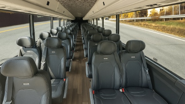 Interior of Charter Bus Company Solana Beach's 30 Passenger Minibus in Solana Beach