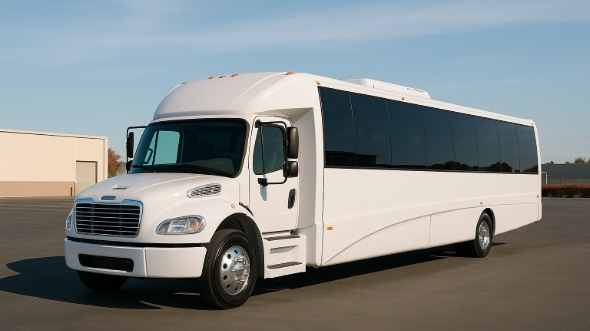 Exterior of Charter Bus Company Encinitas's 35 Passenger Minibus in Encinitas