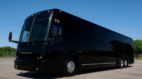 Exterior of Charter Bus Company Encinitas's 50 Passenger Charter Bus in Encinitas
