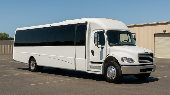 Exterior of Charter Bus Company Encinitas's Party Bus in Encinitas