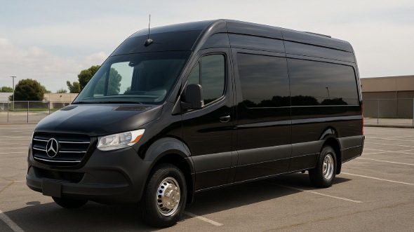 Exterior of Charter Bus Company Encinitas's Sprinter Van Rental With Driver in Encinitas