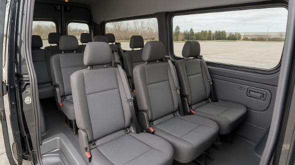 Interior of Charter Bus Company Encinitas's Sprinter Van Rental With Driver in Encinitas